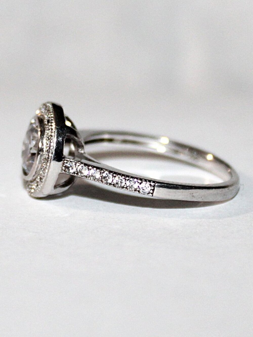 Sterling Silver Cubic Zirconia Ring SZ 8.25 - Picture 2 of 7